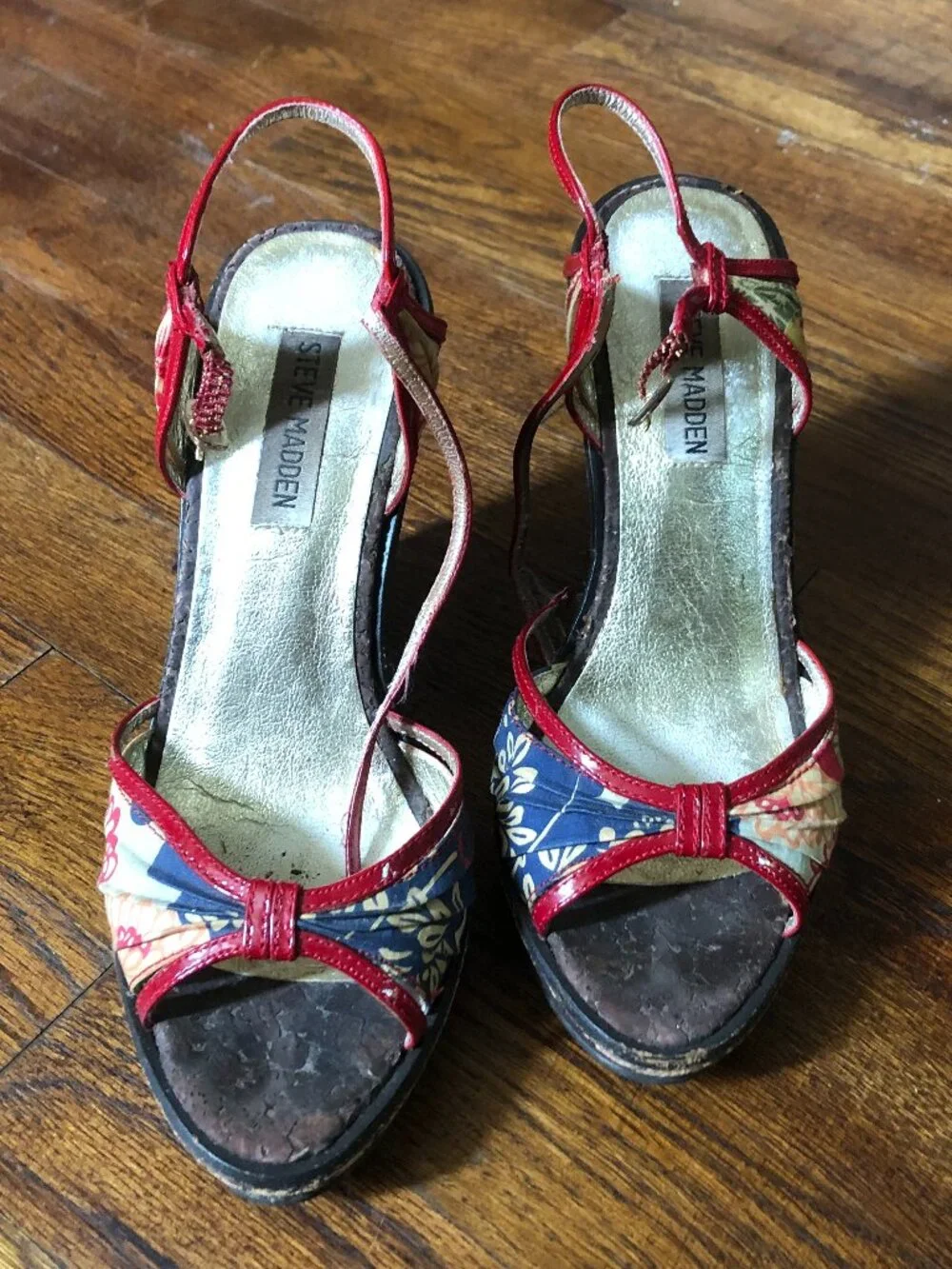 Steve Madden floral heels, Size 6